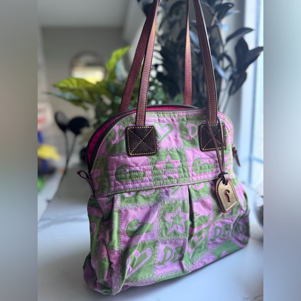 Dooney & Bourke Pink & Green Purse